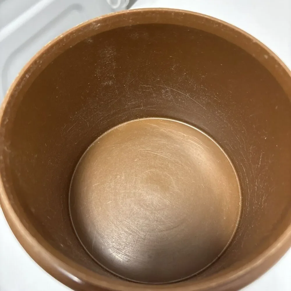 Vintage Tupperware Brown Coffee Canister with Lid – 1970s Retro Kitchen Storage